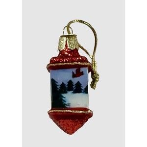 Old World Christmas Inside Out Winter Cardinals Ornaments Hand-Painted Sparkle